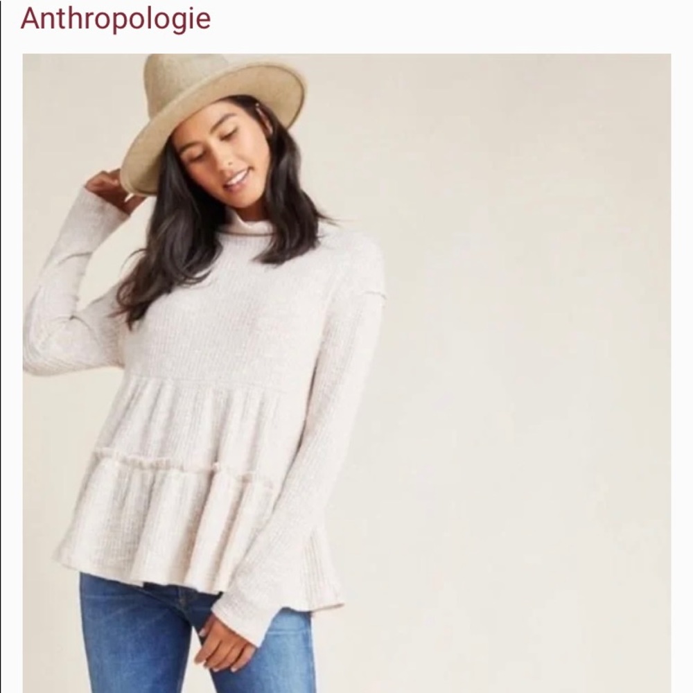 NWOT!  Anthropologie Eri + Ali Cream Tunic.  Size Medium